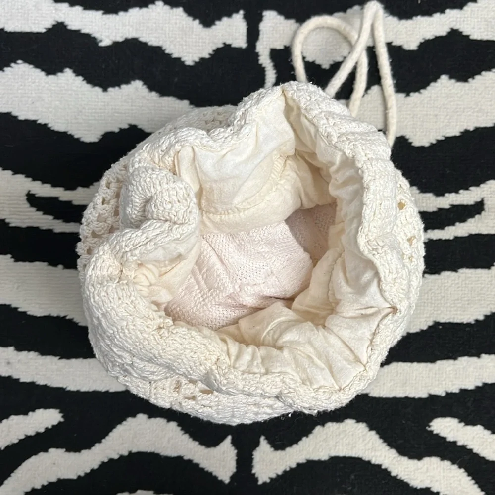 Boho Crochet Granny Square Bucket Bag